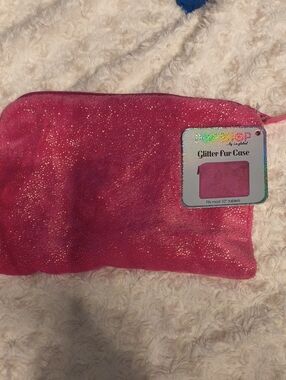 Glitter Fur Case Cosmetic Bag - Pink